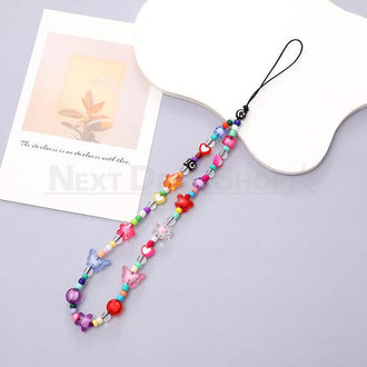 Colorful Beaded Phone Charm Strap