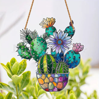 Colorful Cactus Hanging Decor