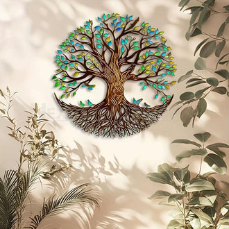 Colorful Tree of Life Metal Wall Art