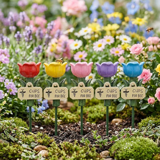 Colorful Tulip Bee Watering Station
