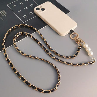Crossbody Chain Strap with Phone Tether Tab