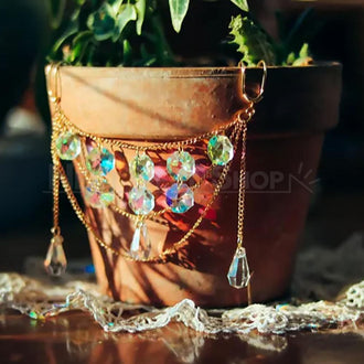 Crystal Suncatcher Plant Pot Charm