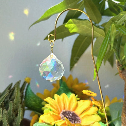 Crystal Suncatcher Plant Stake  -  Flower Bed & Planter Garden Decor