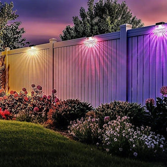 Dazzling Solar Powered 2‑Mode LED Fence Light - Waterproof Outdoor Patio Wall Garden Lighting