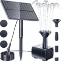 Detachable Solar Powered Outdoor Fountain Pump - Garden Pond Birdbath Backyard Landscape Water Feature Decor