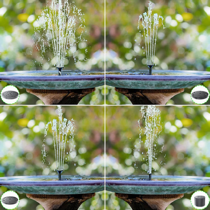 Detachable Solar Powered Outdoor Fountain Pump - Garden Pond Birdbath Backyard Landscape Water Feature Decor