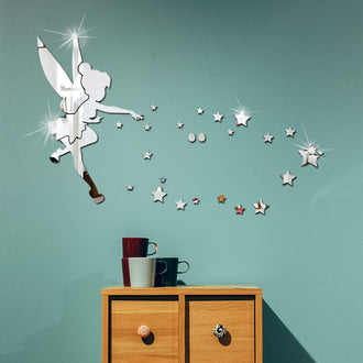 Dreamy Fairy & Stars Mirror Wall Sticker Set