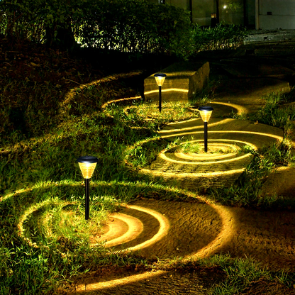 Dual Mode Solar Powered Decorative Path Light - 2 Pack, Weatherproof Yard Lawn Garden Pathway Outdoor Landscape Walkway Decor Lighting