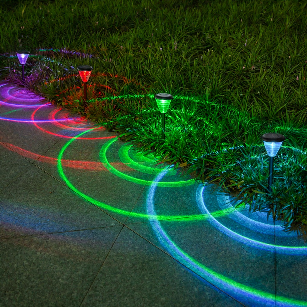 Dual Mode Solar Powered Decorative Path Light - 2 Pack, Weatherproof Yard Lawn Garden Pathway Outdoor Landscape Walkway Decor Lighting