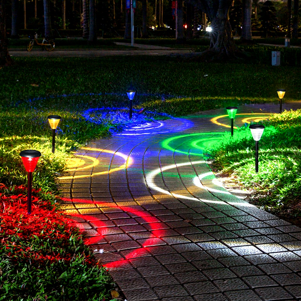 Dual Mode Solar Powered Decorative Path Light - 2 Pack, Weatherproof Yard Lawn Garden Pathway Outdoor Landscape Walkway Decor Lighting