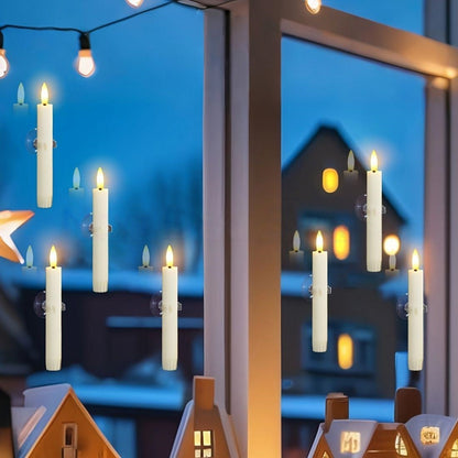 Dusk to Dawn Auto On LED Window Candles -  6 Pack, Window Holiday Accent Lighting