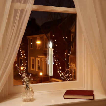 Dusk to Dawn Auto On LED Window Candles -  6 Pack, Window Holiday Accent Lighting