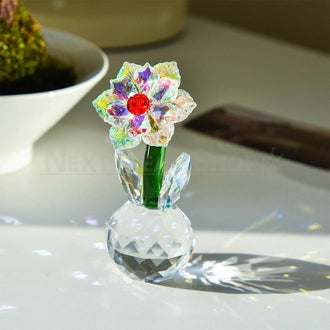 Elegant Crystal Sunflower Ornament