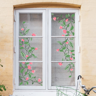 Elegant Floral Vine Window Cling