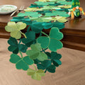 Embroidered Irish Clover Table Runner - 15×34 Inch, St.Patrick’s Day Novelty Dining Table Decor