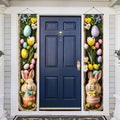 Festive Easter Bunny Themed Door Banner Set  -  Front Door Spring Holiday Decor
