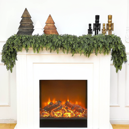 Festive Evergreen Pine Garland - 5.9 ft Home Mantel Holiday Party Festival Decor