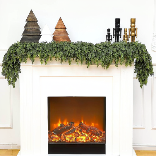 Festive Evergreen Pine Garland - 5.9 ft Home Mantel Holiday Party Festival Decor