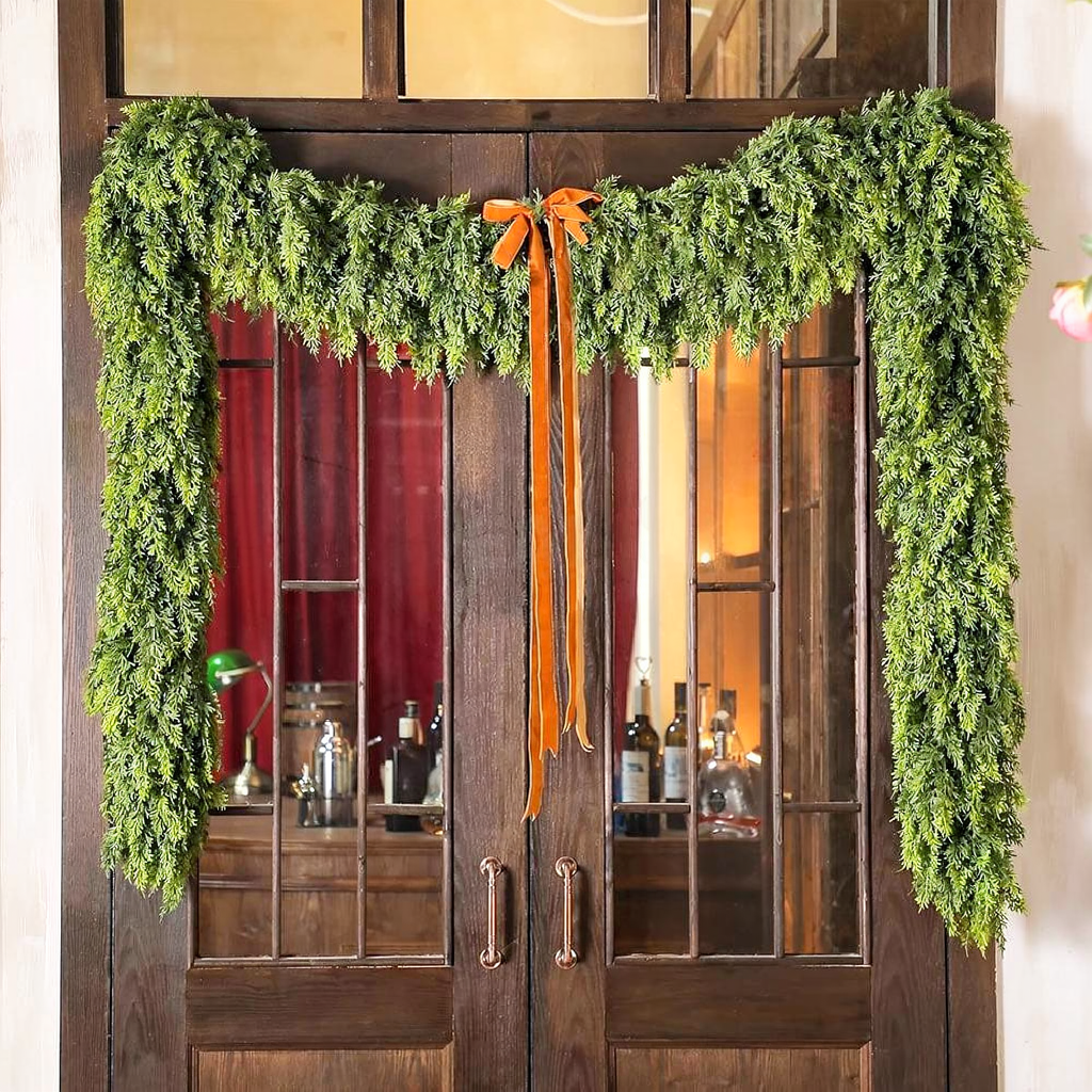 Festive Evergreen Pine Garland - 5.9 ft Home Mantel Holiday Party Festival Decor