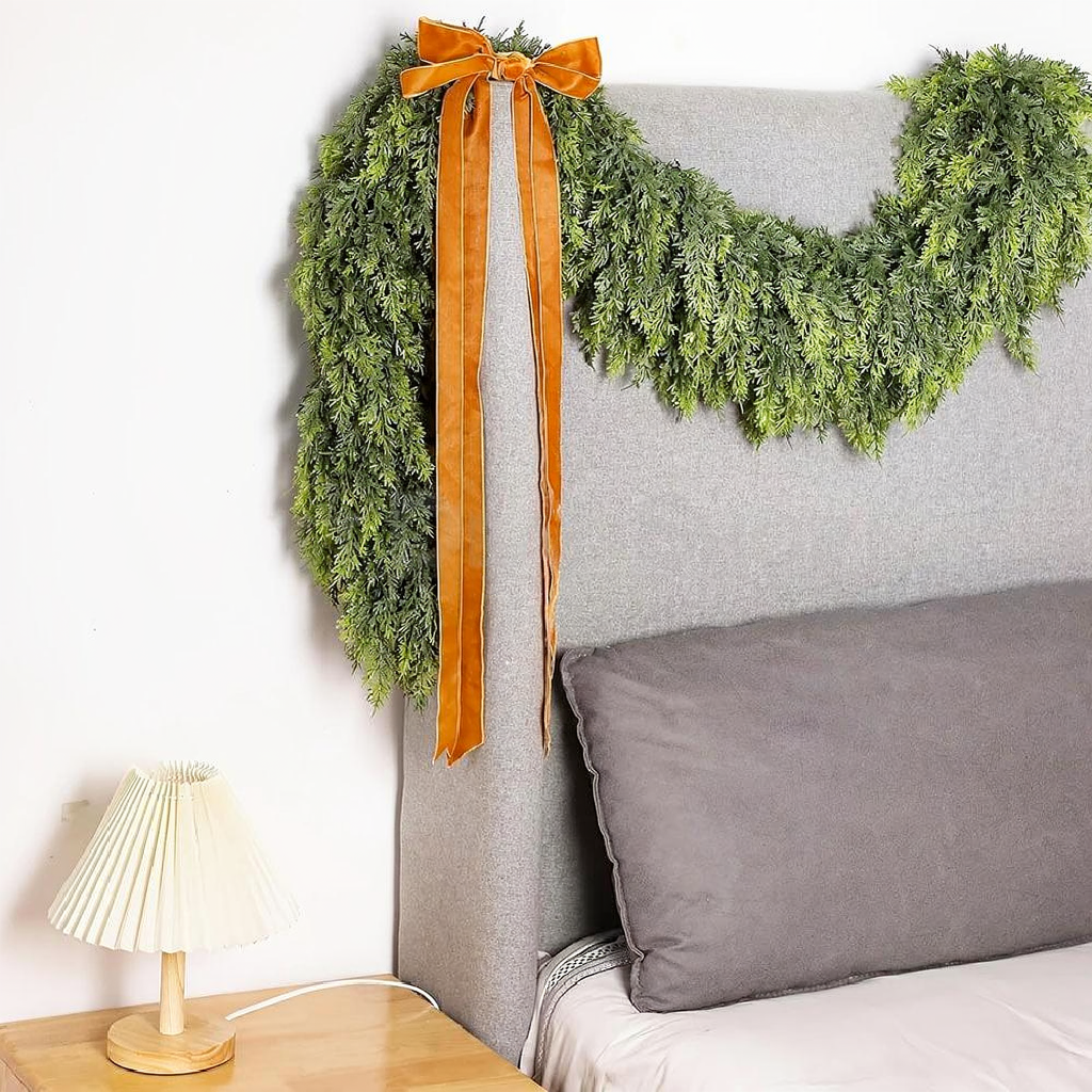 Festive Evergreen Pine Garland - 5.9 ft Home Mantel Holiday Party Festival Decor