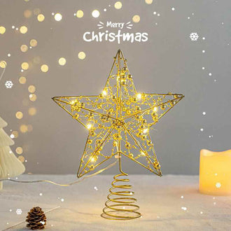Festive LED Star Tree Topper