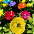 Flower Shaped Bee Drinking Station - Garden Backyard Wild Bee Water Feeder Wildlife Pollinator Habitat Decor