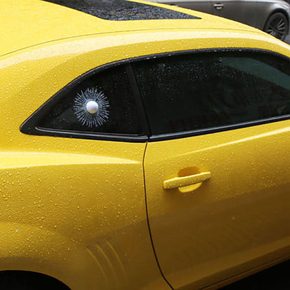 Funny 3D Golf Ball Broken Glass Sticker ‑ Car Window Decal, Prank Decor Sticker, Vehicle Decoration