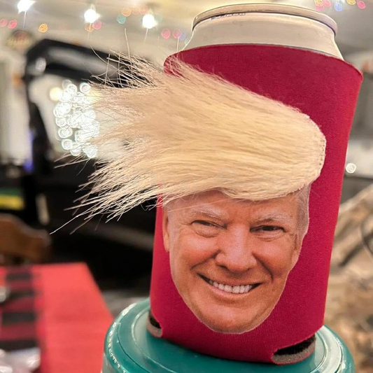 Funny Can Cooler Sleeve with Hair - 2 Pcs, Home Party Bar Drink Accessory