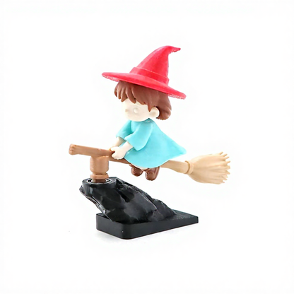 Funny Flying Witch Car Dashboard Ornament  -  Car Interior Decor