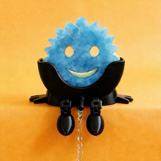 Funny Kitchen Sink Sponge Holder with Drainage ‑ Sink Sponge Holder‑Counter Sink Organizer