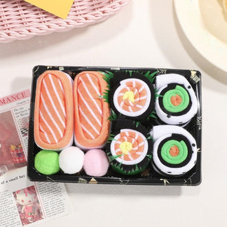 Funny Novelty Sushi Sock Set ‑ Casual Wear Accessory