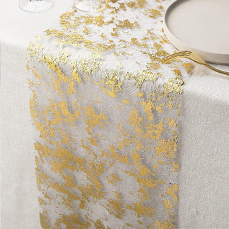 Glitter Metallic Foil Mesh Table Runner