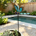 Glow-In-Dark Metal Dragonfly Garden Stake - Flower Bed & Lawn Yard Art