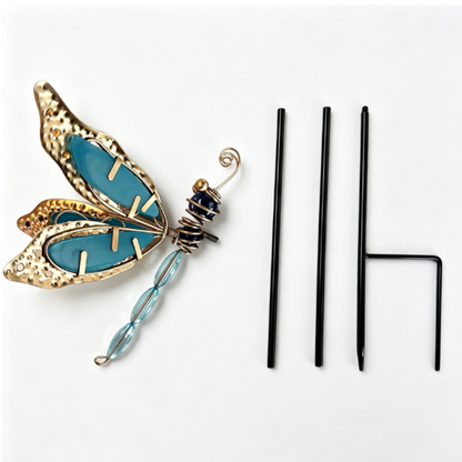 Glow-In-Dark Metal Dragonfly Garden Stake - Flower Bed & Lawn Yard Art