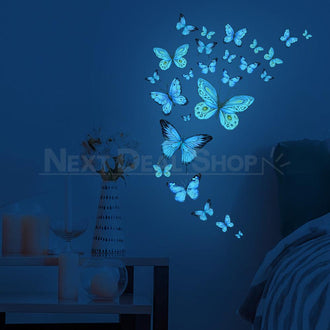 Glow In the Dark Butterfly Wall Stickers