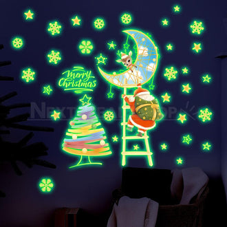 Glow In the Dark Christmas Stickers Set