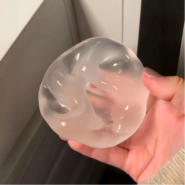 Glow In the Dark Coconut Oil Squishy Stress Relief Ball - Novelty Sensory Toy Gift