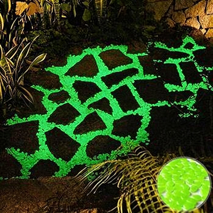 Glow-in-the-Dark Ambient LED Garden Pebbles - Luminous Pathway & Flower Bed Decor