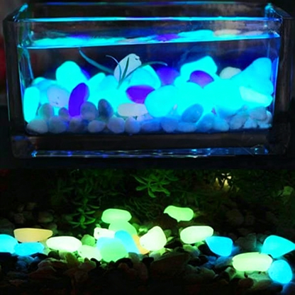 Glow-in-the-Dark Ambient LED Garden Pebbles - Luminous Pathway & Flower Bed Decor