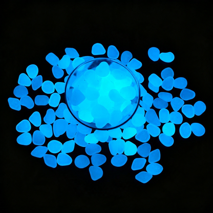Glow-in-the-Dark Ambient LED Garden Pebbles - Luminous Pathway & Flower Bed Decor