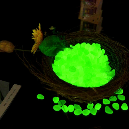Glow-in-the-Dark Enchanted Garden Stones - Luminous Pebbles for Pathway & Lawn Accent Decor