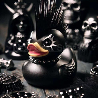 Gothic Resin Duck Figurine