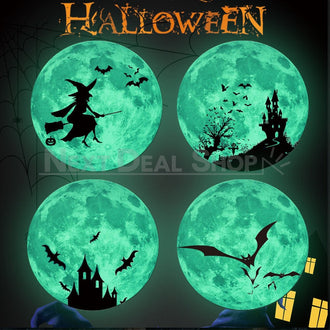 Halloween Glow in the Dark Moon Sticker