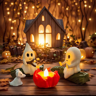 Halloween LED Ghost Campfire Decor Set