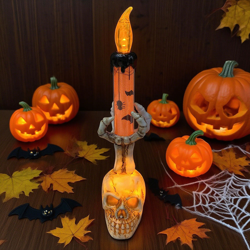 Halloween LED Skull Candle Light ‑ Home Table Mantel Halloween Party Festival Decor Lighting