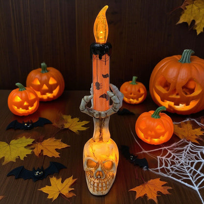 Halloween LED Skull Candle Light ‑ Home Table Mantel Halloween Party Festival Decor Lighting
