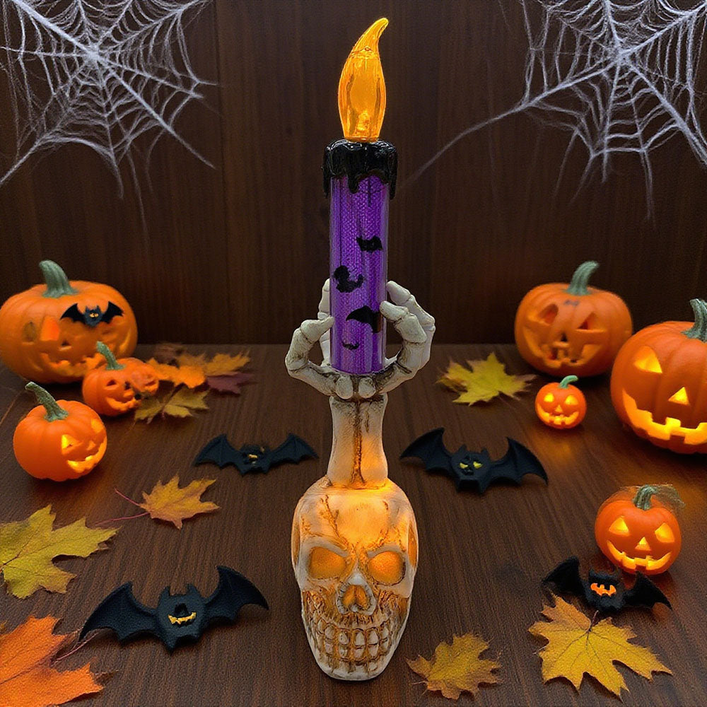 Halloween LED Skull Candle Light ‑ Home Table Mantel Halloween Party Festival Decor Lighting