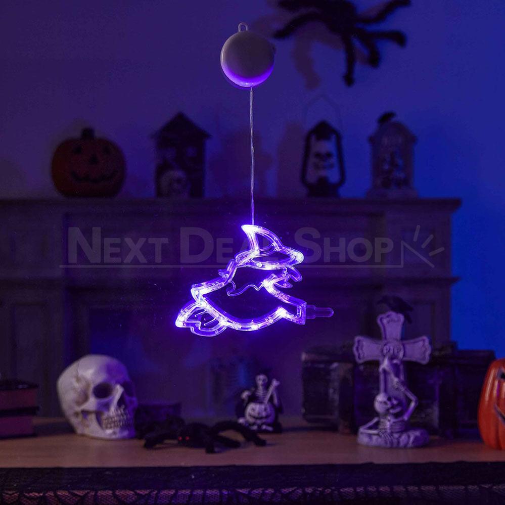 Halloween LED Window Light with Suction Cup-Witch-View 6-Next Deal Shop