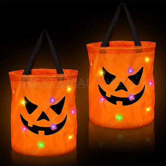 Halloween Led Light up Pumpkin Candy Bag