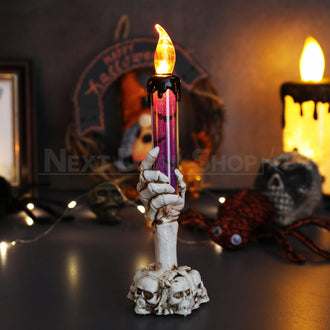 Halloween Lighted Skeleton Hand Candle